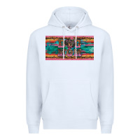 White dog mom danchshund  license plate template Premium Hoodie - BarkalooDesign