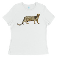 White Jaguarundi Ladies Tee - LillyAllenDesigns