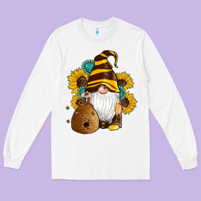 Western Bee Gnomes Beehive Honey Sunflowers Gemstone Long Sleeve Tee Designed By Artiststas