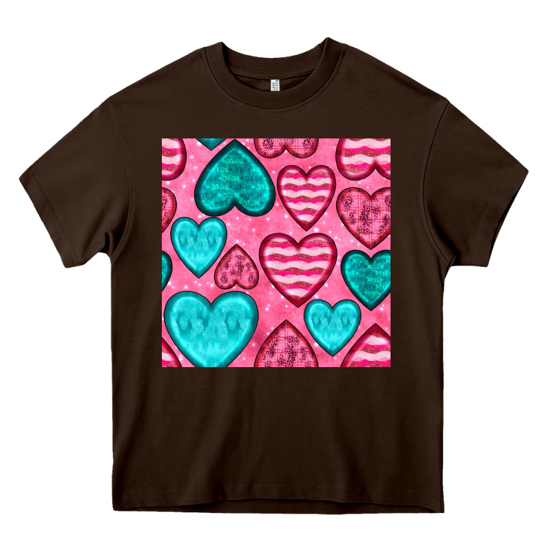 Valentines Day Hearts Seamless Pattern Heavy Core Tee by BundleAndBundleShop | Teevron