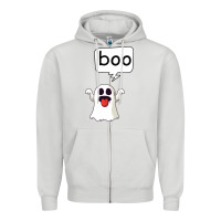 Dove Grey Boo Zipper Hoodie - Bettercallsaul