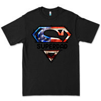 Black American Super Dad Premium Tee - LillyAllenDesigns