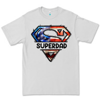 Dove Grey American Super Dad Premium Tee - LillyAllenDesigns