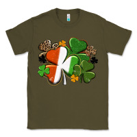 Army Green Irish flag shamrock St. Patricks Day Classic Tee - FaDigitalArtStudio
