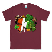 Burgundy Irish flag shamrock St. Patricks Day Classic Tee - FaDigitalArtStudio