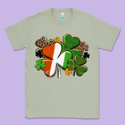 Irish Flag Shamrock St. Patricks Day Classic Tee Designed By Fadigitalartstudio