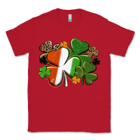 Red Irish flag shamrock St. Patricks Day Classic Tee - FaDigitalArtStudio