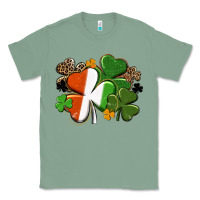 Sage Irish flag shamrock St. Patricks Day Classic Tee - FaDigitalArtStudio