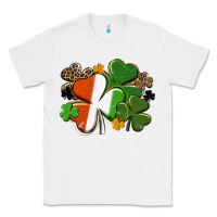 White Irish flag shamrock St. Patricks Day Classic Tee - FaDigitalArtStudio