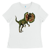 White Dilophosaurus Ladies Tee - LillyAllenDesigns