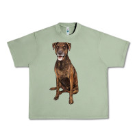 Oil Green plott hound Urban Heavy Tee - LillyAllenDesigns