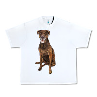 White plott hound Urban Heavy Tee - LillyAllenDesigns