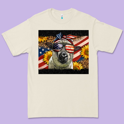 Western 4th Of July Sheep Premium Tee Designed By Lillyallendesigns