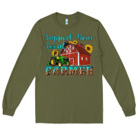 Army Green western support your local farmer Long Sleeve Tee - Artiststas