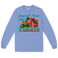 Colony Blue western support your local farmer Long Sleeve Tee - Artiststas