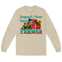 Mushroom western support your local farmer Long Sleeve Tee - Artiststas
