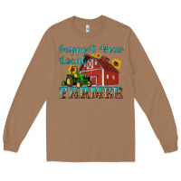 Toasted Coconut western support your local farmer Long Sleeve Tee - Artiststas