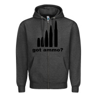 Charcoal Heather Got Ammo Zipper Hoodie - Bettercallsaul