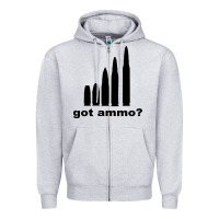 Heather Grey Got Ammo Zipper Hoodie - Bettercallsaul