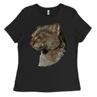 Black Jaguarundi Head Ladies Tee - LillyAllenDesigns