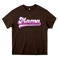 Chocolate Brown Mama Leopard Heavy Core Tee - RanaPortraitStore