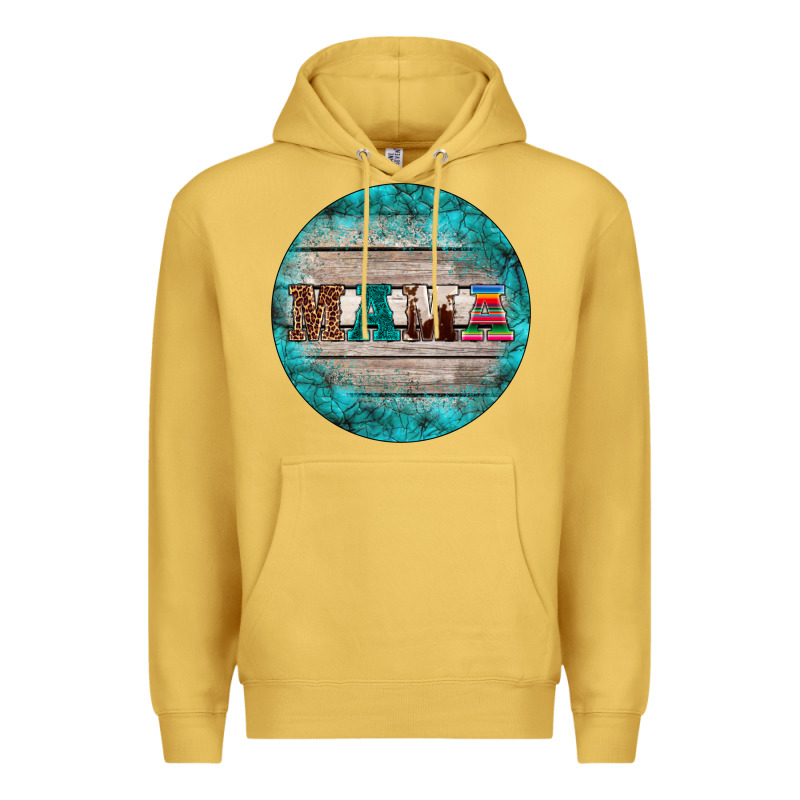 Western Turquoises Mama Ornament Premium Hoodie by BarkalooDesign | Teevron