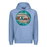 Colony Blue western turquoises mama ornament Premium Hoodie - BarkalooDesign