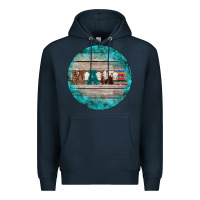 Navy western turquoises mama ornament Premium Hoodie - BarkalooDesign
