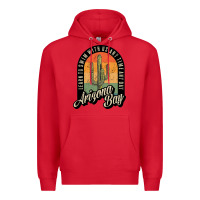 Red Arizona Bay Swim Team Premium Hoodie - DesigneFamous