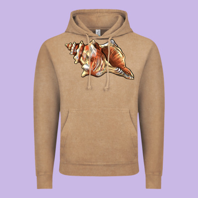 Sea   Shell Vintage Hoodie Designed By Barkaloodesign