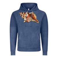Vintage Denim sea   shell Vintage Hoodie - BarkalooDesign