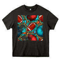 Asphalt american football helmet with leopard and gemstone Heavy Core Tee - BundleAndBundleShop