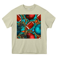 Mossy american football helmet with leopard and gemstone Heavy Core Tee - BundleAndBundleShop