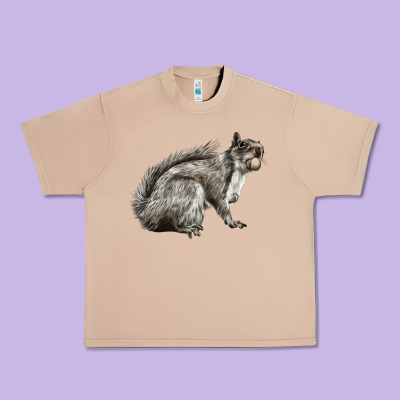 Gray Squirrel Urban Heavy Tee Designed By Lillyallendesigns