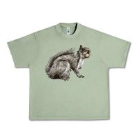 Oil Green Gray Squirrel Urban Heavy Tee - LillyAllenDesigns