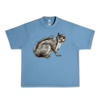Pebble Blue Gray Squirrel Urban Heavy Tee - LillyAllenDesigns