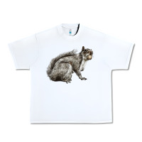 White Gray Squirrel Urban Heavy Tee - LillyAllenDesigns