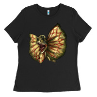 Black dilophosaurus face Ladies Tee - LillyAllenDesigns