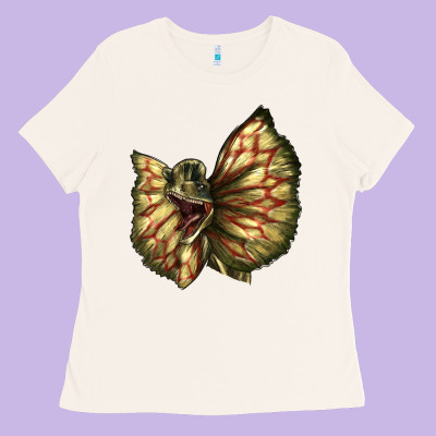 Dilophosaurus Face Ladies Tee Designed By Lillyallendesigns