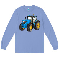 Colony Blue western farm tractor blue Long Sleeve Tee - Artiststas
