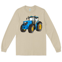 Mushroom western farm tractor blue Long Sleeve Tee - Artiststas