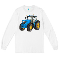 White western farm tractor blue Long Sleeve Tee - Artiststas
