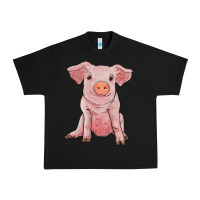 Black sitting pig Urban Heavy Tee - RanaPortraitStore