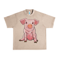 French Oak sitting pig Urban Heavy Tee - RanaPortraitStore