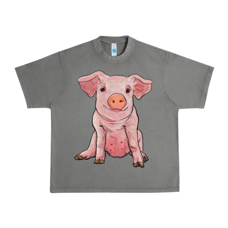 Sitting Pig Urban Heavy Tee by RanaPortraitStore | Teevron