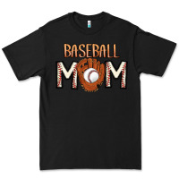 Black Baseball Mom Premium Tee - CowhideDigitalArt