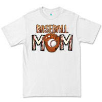 White Baseball Mom Premium Tee - CowhideDigitalArt