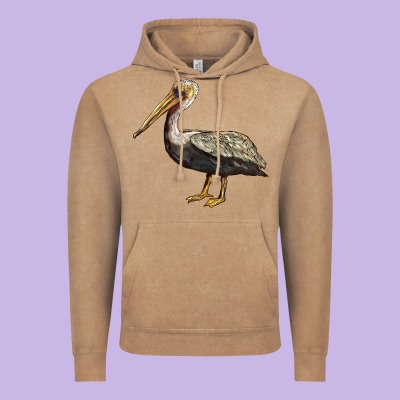 Louisiana State Bird Pelican Vintage Hoodie Designed By Barkaloodesign