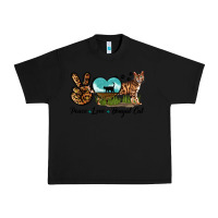 Black Peace Love Bengal Cat Urban Heavy Tee - LillyAllenDesigns