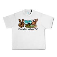 Lunar Rock Peace Love Bengal Cat Urban Heavy Tee - LillyAllenDesigns